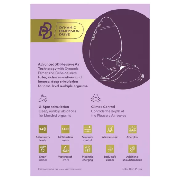 Womanizer Next Duo - vibratore doppia stimolazione punto G e clitoride - lilla