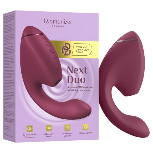 Womanizer Next Duo - vibratore punto G 2 in 1 - rosa