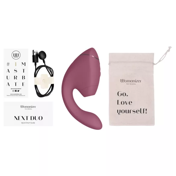 Womanizer Next Duo - vibratore punto G 2 in 1 - rosa
