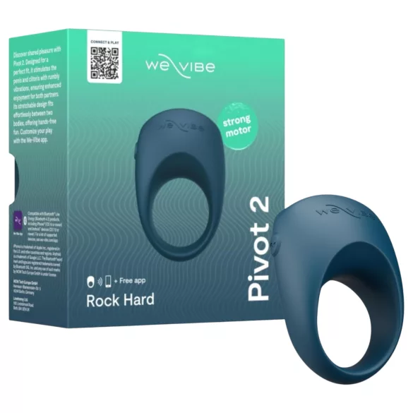We-Vibe Pivot 2 - anello vibrante per pene intelligente - silicone blu