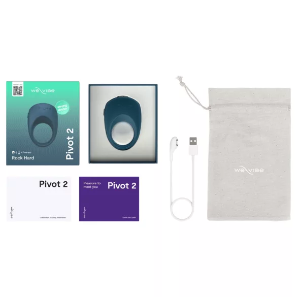 We-Vibe Pivot 2 - Anello vibrante per pene con controllo via app, per uomini (blu)