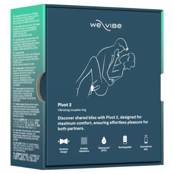 We-Vibe Pivot 2 - Anello vibrante per pene con controllo via app, per uomini (blu)