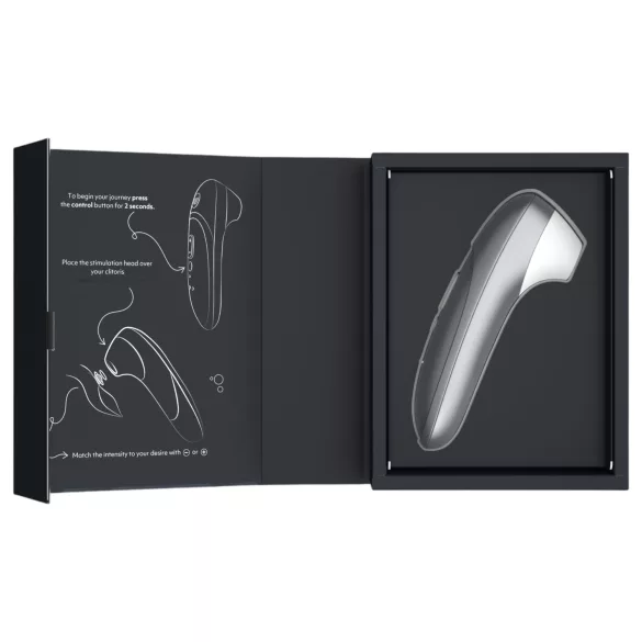 Womanizer Pro - stimolatore clitorideo ad onde d’aria (grigio)