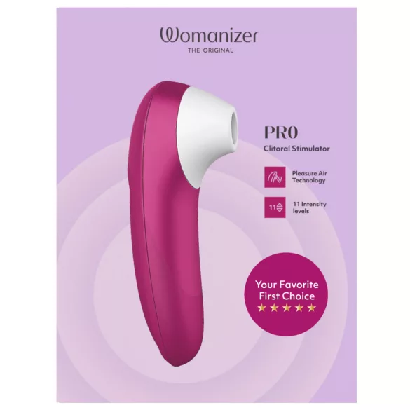 Womanizer Pro - stimolatore clitorideo a onde d’aria - rosa