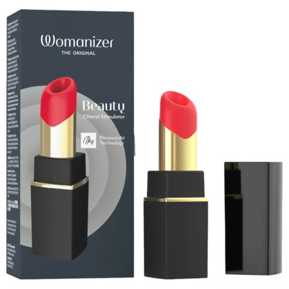 Womanizer Beauty - stimolatore clitorideo ad onde d’aria a forma di rossetto (nero)