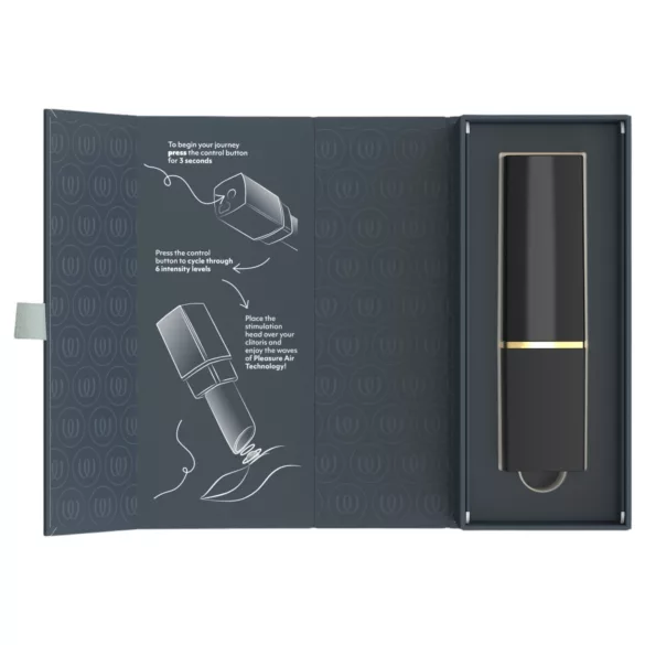 Womanizer Beauty - stimolatore clitorideo ad onde d’aria a forma di rossetto (nero)