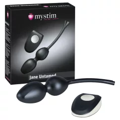   Mystim Jane Untamed - palline vaginali vibranti doppie - nero