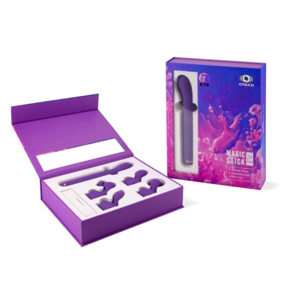 Bacchetta Magica S1 - Vibratore con stimolatore clitorideo intercambiabile (lilla)