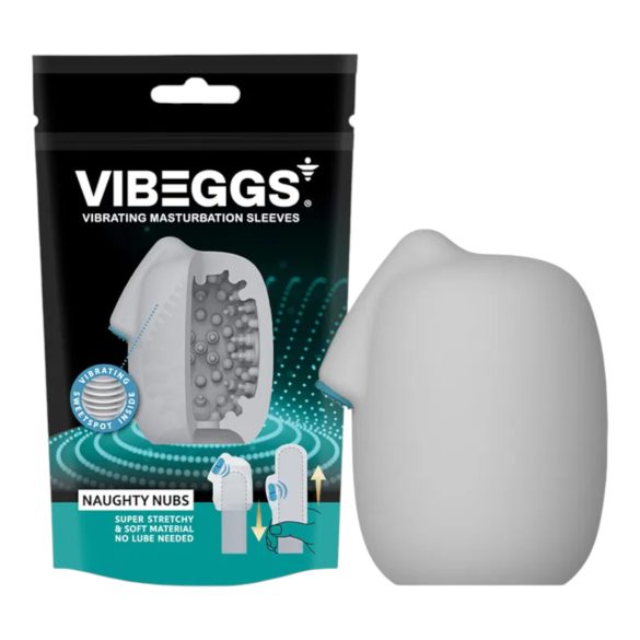 VIBEGGS Naughty Nubs - ovetto vibrante per il piacere (bianco)