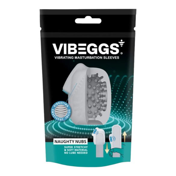 VIBEGGS Naughty Nubs - ovulo vibrante masturbatore (bianco)