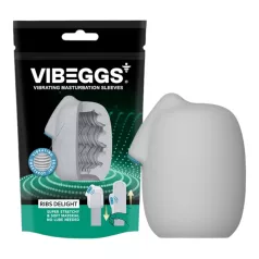 VIBEGGS Ribs Delight - masturbatore vibrante a uovo - bianco