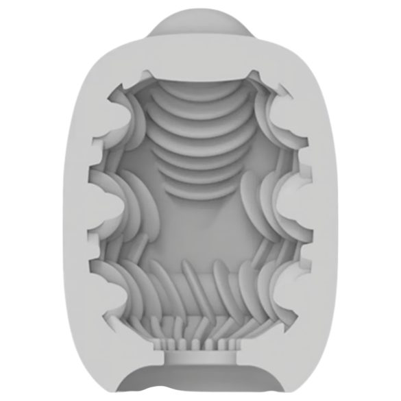 VIBEGGS Ribs Delight - masturbatore vibrante a uovo - bianco