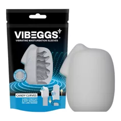 VIBEGGS Candy Curves - ovetto vibrante masturbatore - bianco