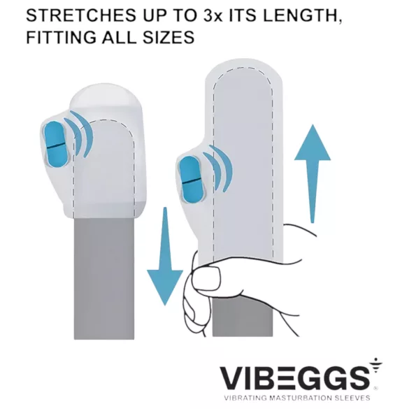 VIBEGGS Candy Curves - ovetto vibrante masturbatore - bianco