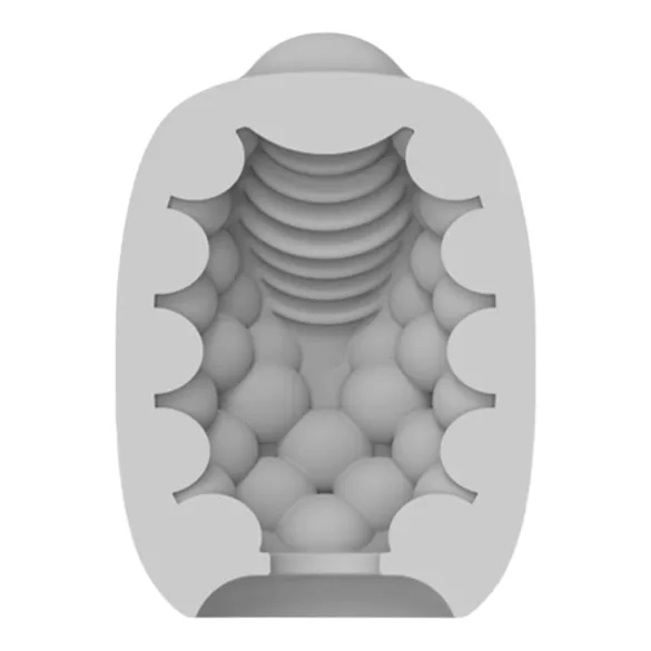 VIBEGGS Blow Misty - masturbatore a uovo vibrante - bianco