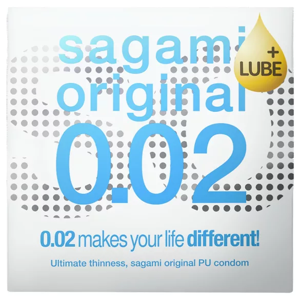 Sagami Original 0,02 - preservativo extra lubrificato - 55mm - 1 pezzo