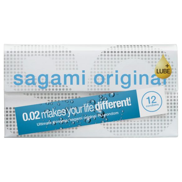 Sagami Original 0.02 - preservativo extra lubrificato - 55mm - 12 pezzi