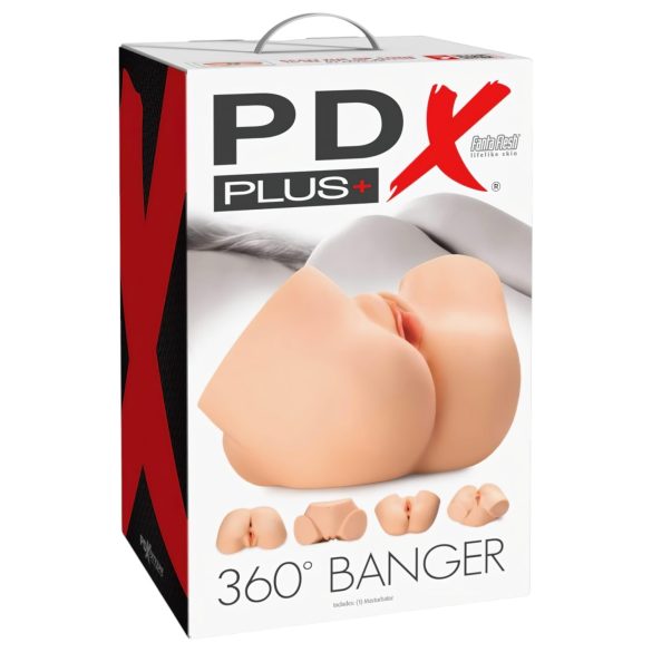PDX 360 Banger - masturbatore realistico a mezzo busto - effetto pelle naturale