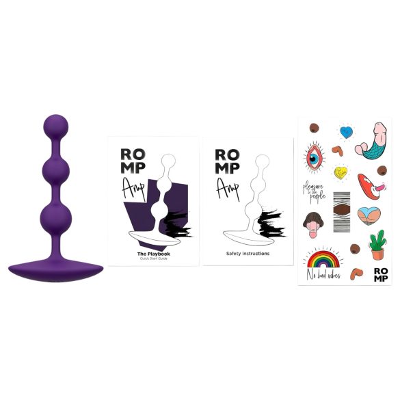 ROMP - dildo anale con perle - silicone viola