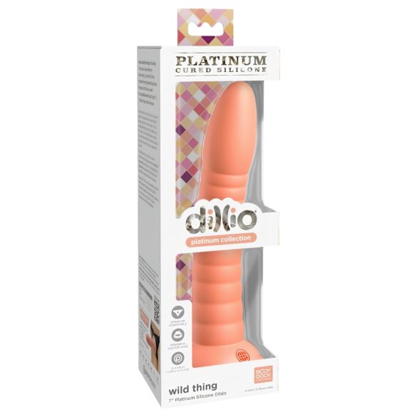 Dillio Wild Thing - dildo scanalato (19cm) - arancione