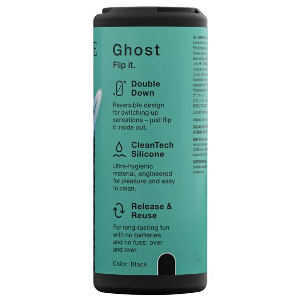 Arcwave Ghost - masturbatore tascabile reversibile - silicone nero