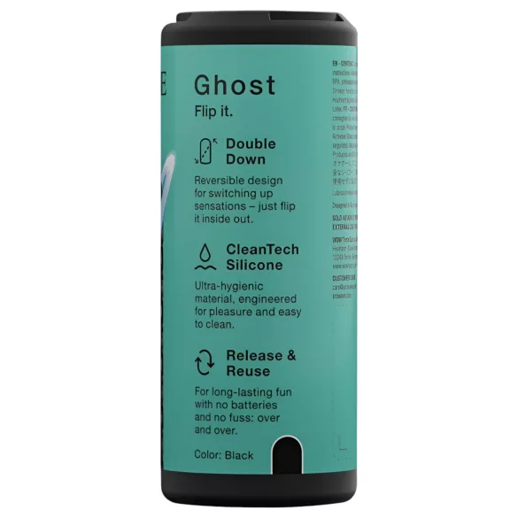 Arcwave Ghost - masturbatore tascabile reversibile - silicone nero