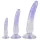 Crystal Clear - set di dildo anali trainer - 3 pezzi - trasparente blu