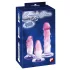 Crystal Clear - set plug anali - 3 pezzi - trasparente rosa