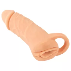   Nature Skin - masturbatore doppio uso pene e vagina artificiale 18cm beige