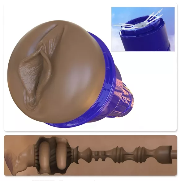 Fleshlight Boost Bang - masturbatore realistico vagina artificiale - marrone