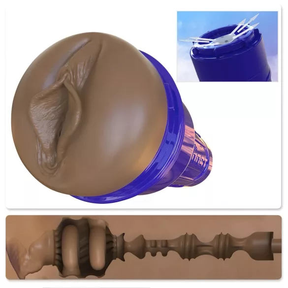Fleshlight Boost Bang - masturbatore realistico vagina artificiale - marrone