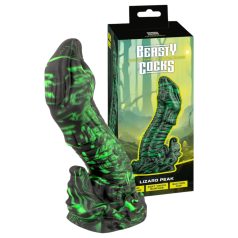   Beasty Cocks Lizard Peak - dildo realistico pene lucertola - silicone verde nero