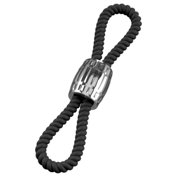 Ribelle Heavy Rope - anello regolabile pene e testicoli (nero)