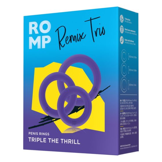 Set di anelli per pene ROMP Remix Trio - 3 pezzi (viola)