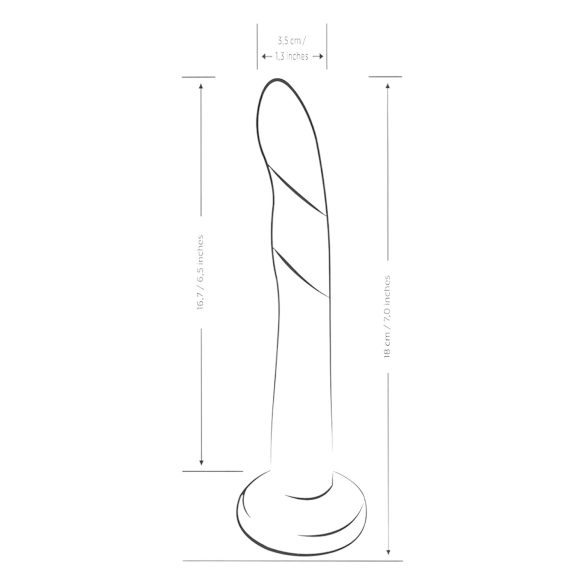 ROMP Dizi - dildo flessibile in silicone - rosa arancione