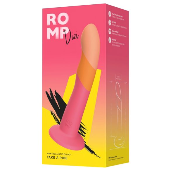 ROMP Dizi - dildo flessibile in silicone - rosa arancione