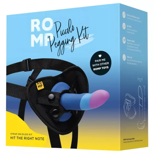 ROMP Piccolo - set pegging - anale - silicone nero blu