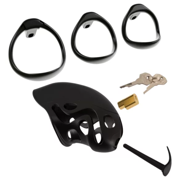 You2Toys - gabbia per pene con plug - nero