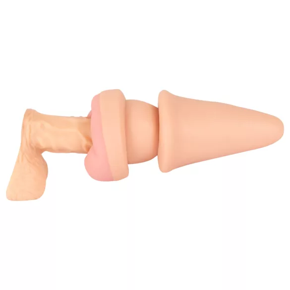 Nature Skin - plug anale e guaina pene - colore naturale