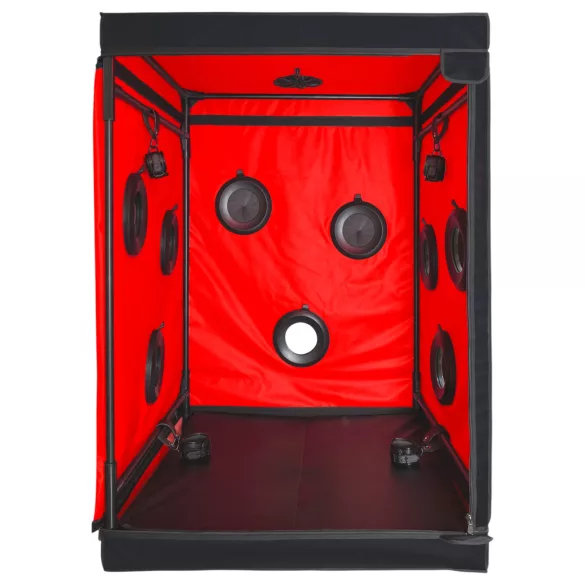 Secretdome - Cabina BDSM segreta con aperture (nero)