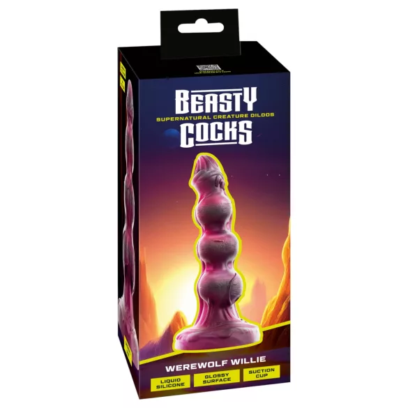 Beasty Cocks - Werewolf Willie dildo con ventosa - bordeaux (21 cm)
