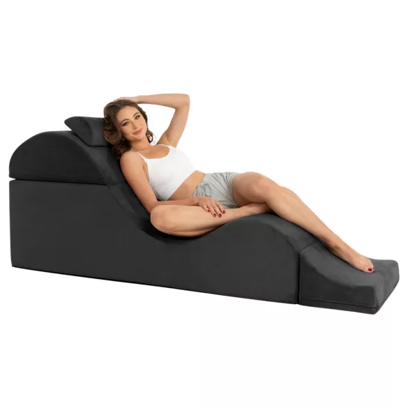 Chaise longue Liberator Aria Flip - divano tantra modulabile - 3 pezzi (nero)