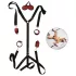 Bad Kitty - set di fasce per legare al letto (nero)