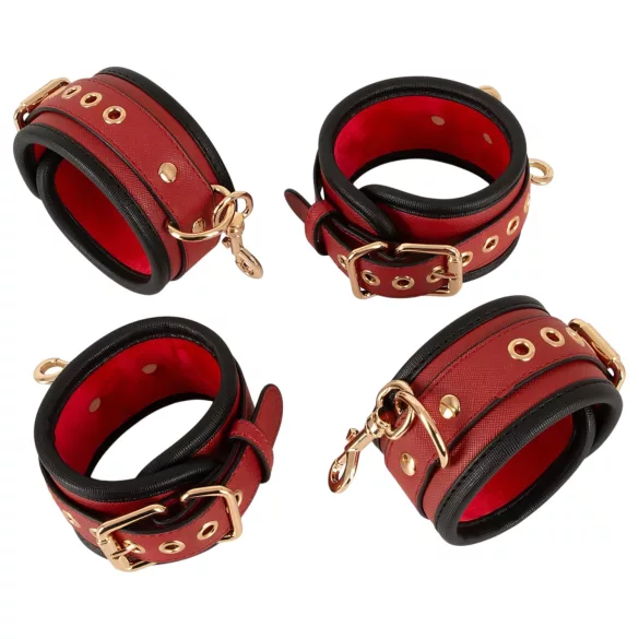 Bad Kitty - set di fasce per legare al letto (nero)