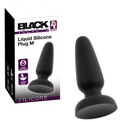   Black Velvets - plug anale in silicone con ventosa (nero) - M