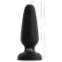 Black Velvets - plug anale in silicone con ventosa (nero) - L
