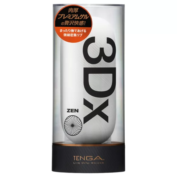 TENGA 3Dx Zen - masturbatore con trama 3D (bianco)