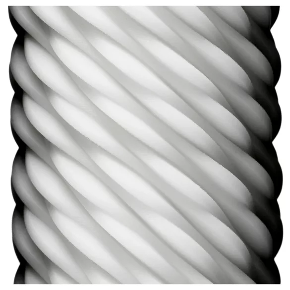 TENGA 3Dx Flow - masturbatore a motivo ondulato (bianco)