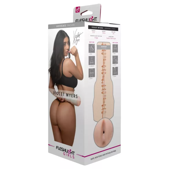 Fleshlight Girls Violet Myers Ahegao - masturbatore anale realistico (color carne)