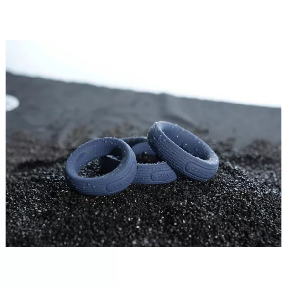 Svakom Triooo - set di anelli fallici in morbido silicone (blu) - 3 pezzi